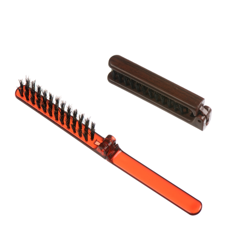 Mini cepillo de pelo compacto plegable con cerdas de jabal&iacute;
