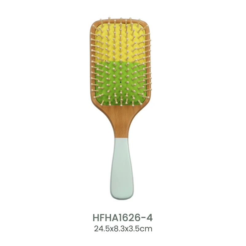Cepillo de pelo de madera de paleta de pintura especial OEM, estilos variados de pasador, formas rec