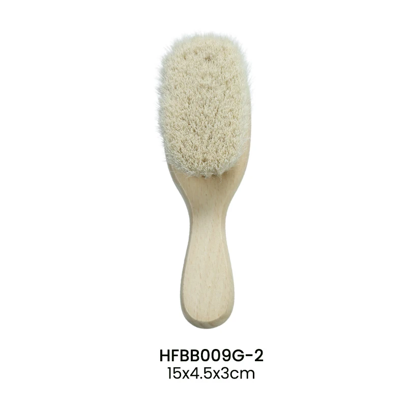 Juego de cepillos para beb&eacute; de madera de haya blanca personalizados (3 piezas)