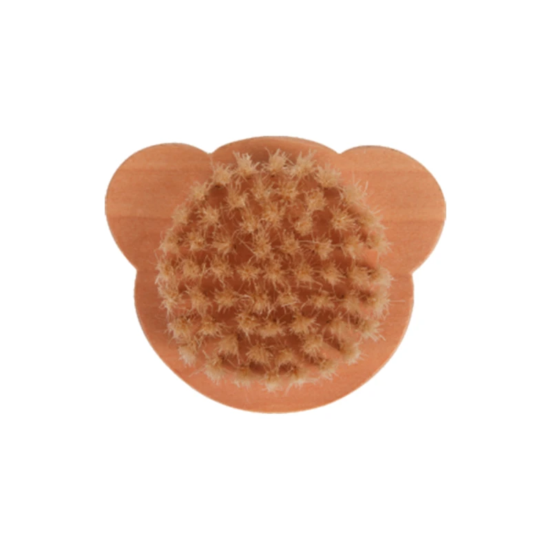 Cepillo de beb&eacute; con forma de oso de madera 100% natural para venta al por mayor