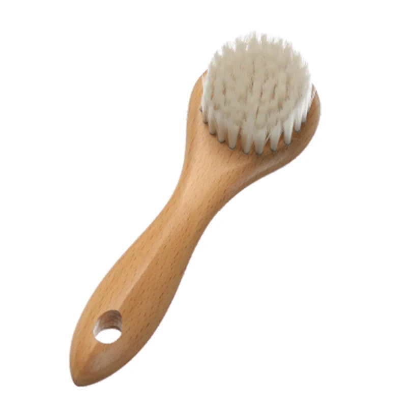 Cepillo de limpieza facial de cerdas suaves de madera de haya OEM