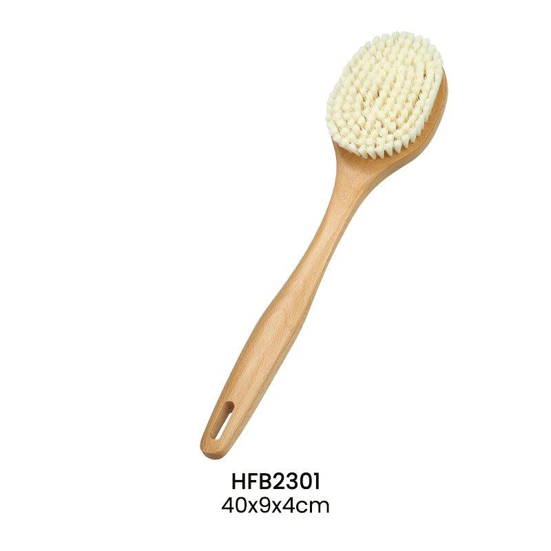 Cepillo largo y corto con mango curvo personalizado para ducha