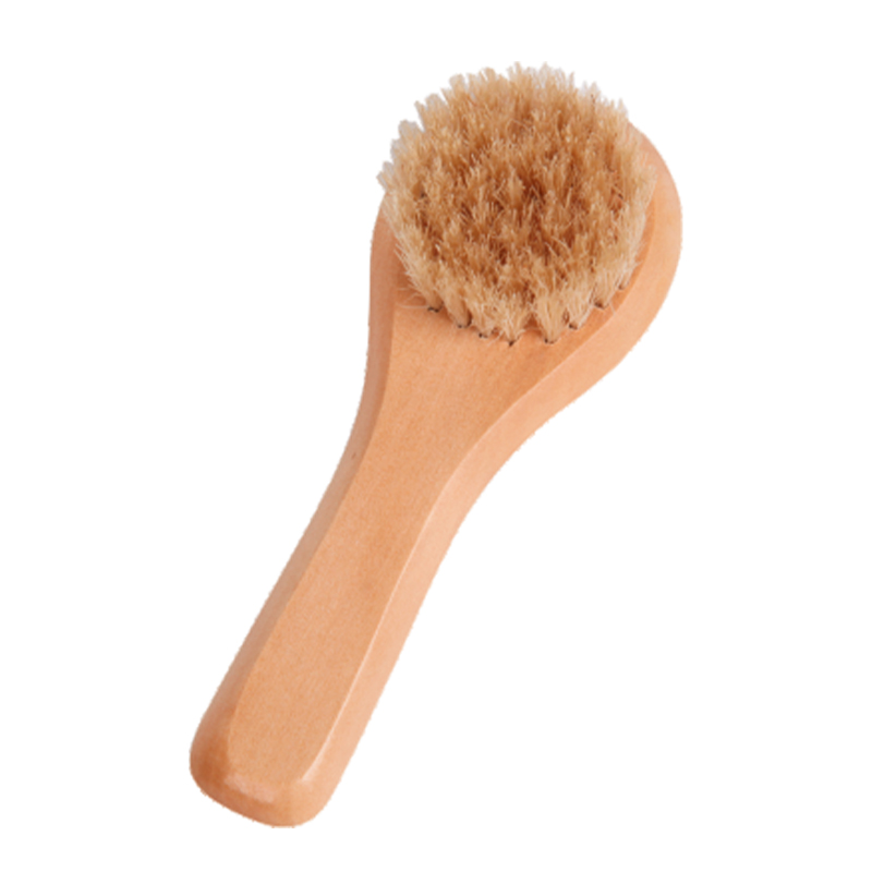 Cepillo facial de cerdas de jabal&iacute; natural 100% madera FSC