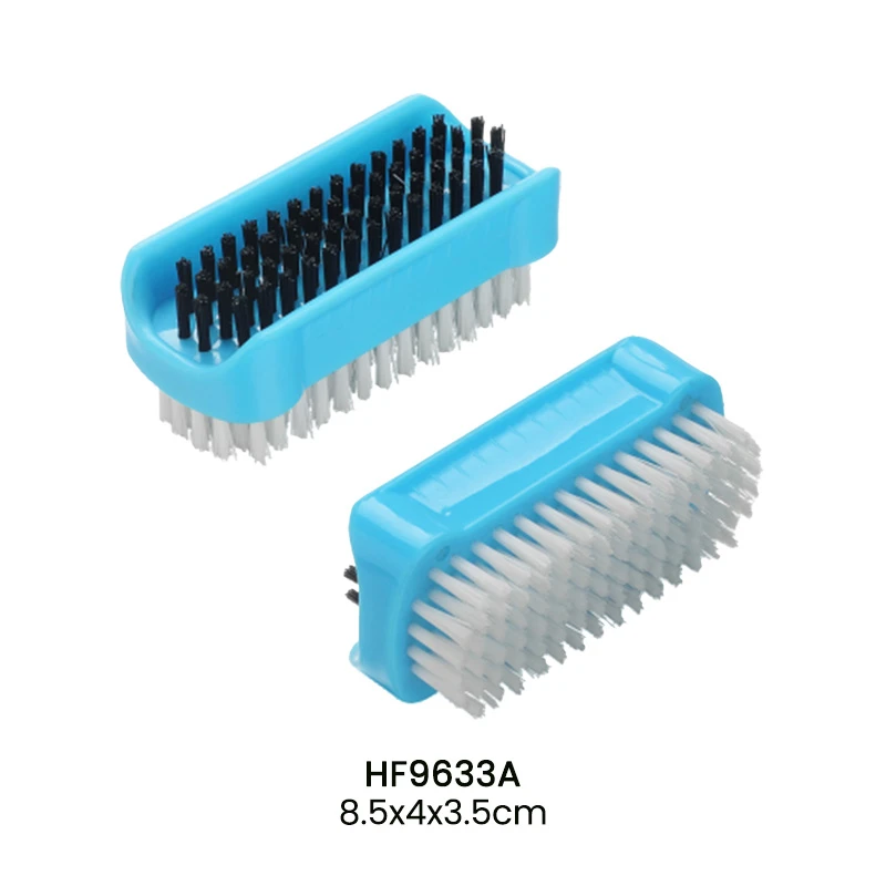 Cepillo de pl&aacute;stico para manos y u&ntilde;as de doble cara, cerdas de 2 colores