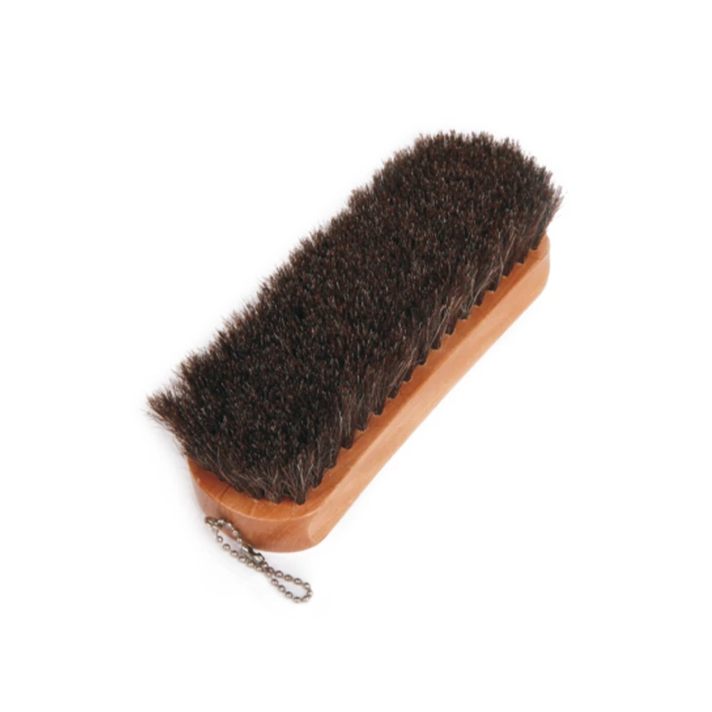 Cepillo de limpieza de zapatos de pelo de caballo de madera de alta calidad