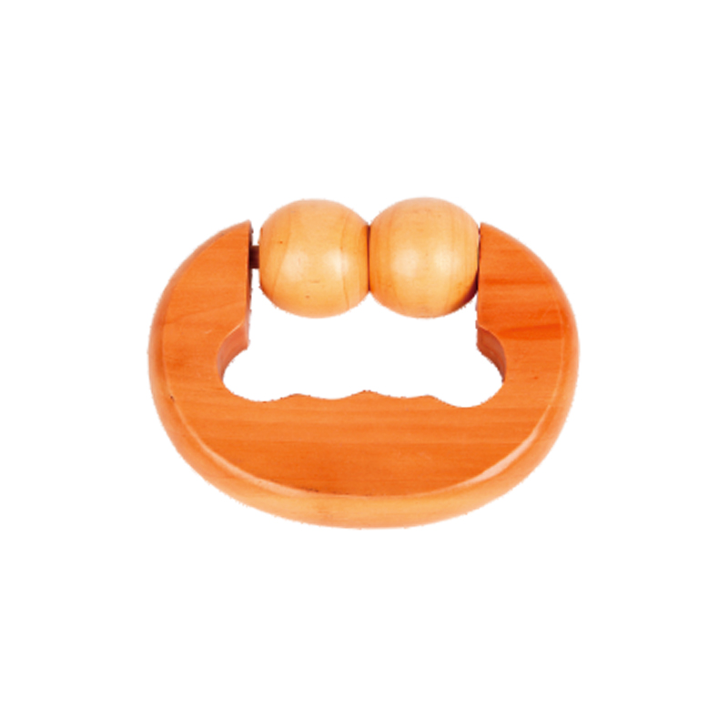 Rodillo de masaje corporal de mano de madera para alivio muscular