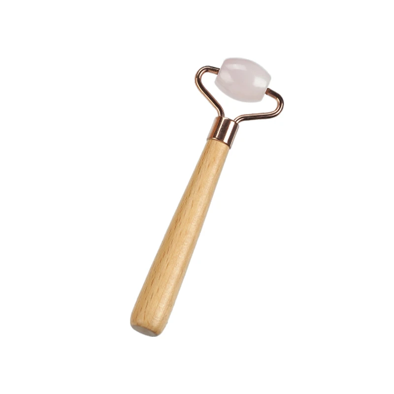 Rodillo de Jade con mango de Madera para el cuidado del rostro