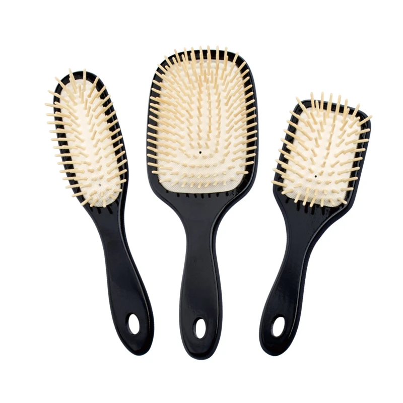 Cepillo de pelo con alfiler de madera Schima Superba con paleta de cuero cabelludo