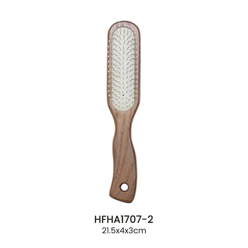 Cepillo de pelo ergon&oacute;mico de madera de Ashtree con pasadores de nailon para venta al por mayor