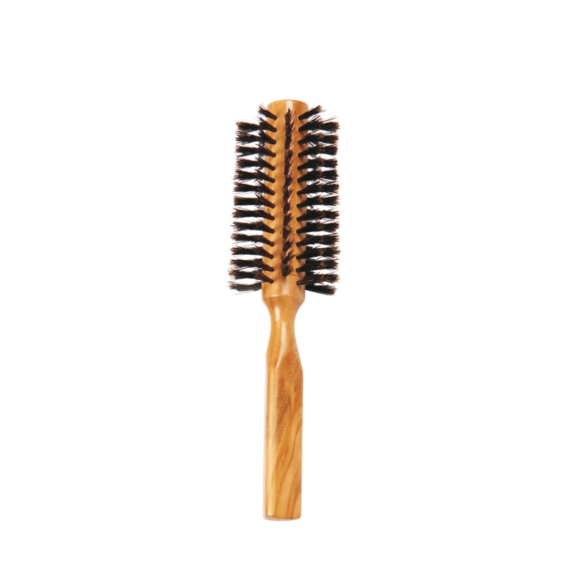 Cepillo para peinar con cerdas de jabal&iacute; de madera de olivo natural