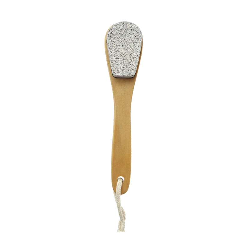 Lima de madera con piedra p&oacute;mez de grano grueso